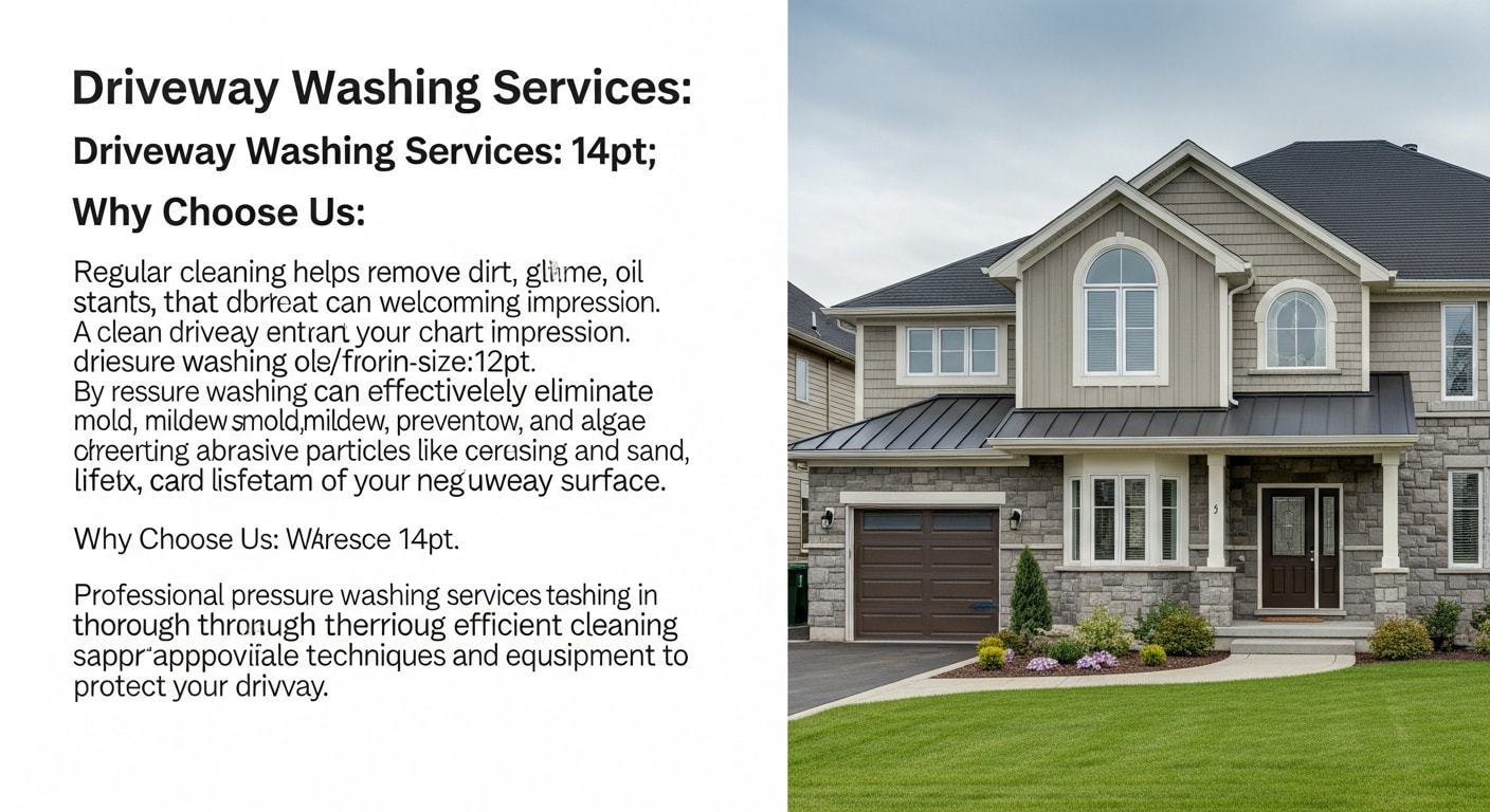 A Kingman residential driveway and home exterior being pressure washed, showing clean concrete next to a section still covered in desert dust and grime. A pressure washing wand directs a focused stream of water across the surface in a dry, sunny Arizona setting.